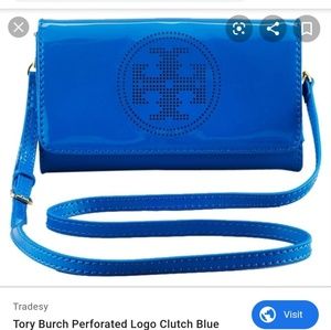 Tory burch patent leather clutch/crossbody